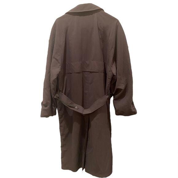 Men's TOWNE London Fog Raised Twill Double-Breasted Coat 38S Green - Picture 2 of 7